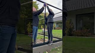 DIY Glass Orangery Assembly  StepbyStep backyard greenhouse [upl. by Volpe]