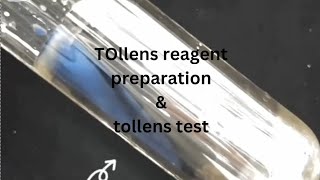 Tollens reagent preparation amp tollens test practical silver mirror test chemistry with beauty mam [upl. by Nnayelsel]