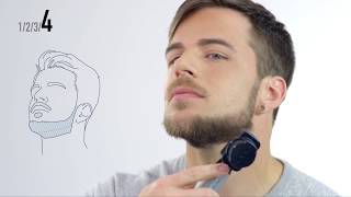 Tutorial barba Corte de barba Mentón y líneas definidas con la recortadora ERGD60 [upl. by Brufsky]