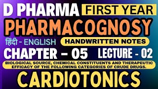 Cardiotonics  Ch05L2  Pharmacognosy Notes  D Pharma First Year dpharma notes pharmacognosy [upl. by Akener]