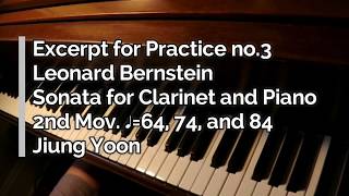 Excerpt for Practice no3 Bernstein Sonata for Clarinet and Piano 2nd Mov 3 tempos [upl. by Attenborough]