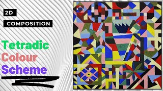 TetradicQuadratic Color schemeColor harmony2D compositionHindi [upl. by Lupiv964]