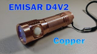 Emisar D4v2 Nichia E21A 3500k Copper Light Review [upl. by Pillihp]