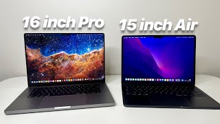 15 inch MacBook Air vs 16 inch MacBook Pro Choose Wisely [upl. by Ahsemad]