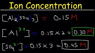 Ion Concentration in Solutions From Molarity Chemistry Practice Problems [upl. by Innes]