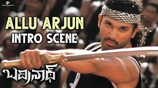 Allu Arjun Intro Scene  Badrinath Movie Action Scenes  Tamannaah  VV Vinayak  Geetha Arts [upl. by Latini616]