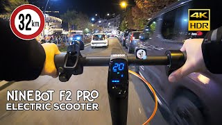 Segway Ninebot F2 Pro Electric Scooter  Istanbul Üsküdar Night Ride Environment Sound Only 4K [upl. by Ruford]