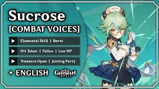 Sucrose  All Combat Voice Lines ENGLISH Voice Over  Genshin Impact  M0har1b [upl. by Wynnie]