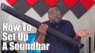 Sound Bar Setup  How To Set Up A Soundbar with HDMI ARC Optical [upl. by Drofnelg]