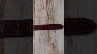 Burgundy Full Grain Crocodile Custom Leather Strap [upl. by Lira619]