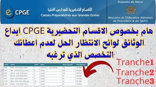 هام بخصوص الاقسام التحضيرية CPGE ايداع الوثائق لوائح الانتظار الحل لعدم اعطائك التخصص الذي ترغبه [upl. by Enyamrahs709]