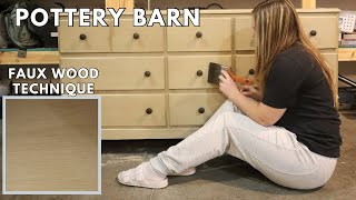 How to Paint Furniture Like Pottery Barn I Faux Wood Look Technique I DIY Bedroom Furniture Makeover [upl. by Stambaugh]