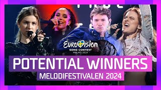 🇸🇪 Melodifestivalen 2024  Potential WINNERS 🏆 With Comments [upl. by Gladi]