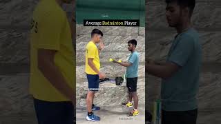 Average player in badminton trending badminton trendingshorts viralshot shorts popular phonk [upl. by Hoopen]