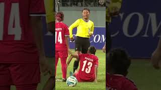 Rekha poudel get red card in Ongoing Saff women championship Semifinal2024 [upl. by Aikin]