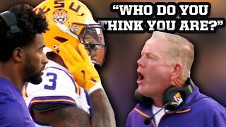 Brian Kelly screams at LSU receiver Chris Hilton Jr because he keeps jumping a breakdown [upl. by Boniface887]