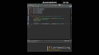 0008 File Handling java coding programming shorts [upl. by Akcired]