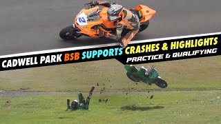 Cadwell Park Crashes amp Highlights British Superbike Supports BSB Practice amp Qualifying 2024 [upl. by Ydnyc]