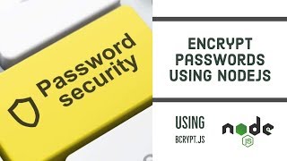 How to encrypt or hash passwords in JavascriptNodeJS [upl. by Ashlie]