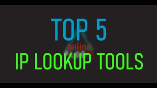 Top 5 FREE IP Lookup Tools [upl. by Ramu316]