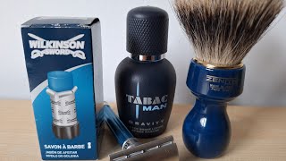 020 Edwin Jagger 3one6 Wilkinson Shave Stick Tabac Gravity After Shave Zenith Manchurian Badger [upl. by Verile]