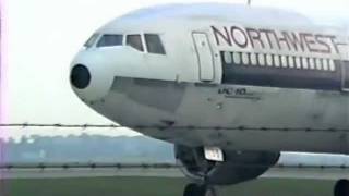 Northwest Orient DC10 Takeoff DTW  Live ATC [upl. by Bock606]