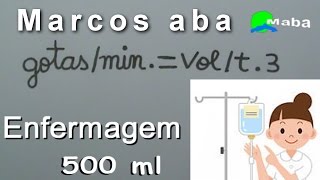 ENFERMAGEM  Cálculo de gotejamento gotas por minuto  Aula 01 [upl. by Burdelle]