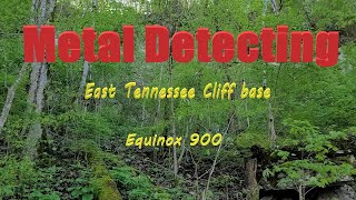 Metal detecting at the base of a cliff in East Tennessee  Minelab Equinox 900 [upl. by Storm]