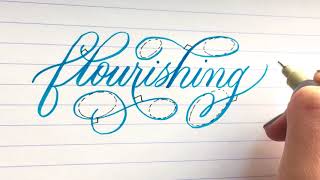 3 Flourishing Rules For Calligraphy  Calligraphy Flourishing Tutorial For Beginners calligraphy [upl. by Savory747]