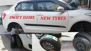 NEW TYRES FOR SWIFTDZIRE ALL INFORMATION ABOUT TYRES UPGRADATIONPRICE WIDTH ASPECT RATIO ETC [upl. by Einahpats]