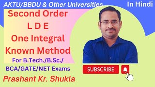 Second Order Linear Differential Equations  One Integral Known Method [upl. by Funk458]