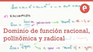 Dominio de funciones polinómicas racionales y radicales [upl. by Grand]