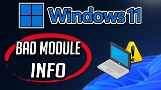 FIX Bad Module Info Has Stopped Working In Windows 1110 [upl. by Myrtle]