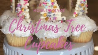 How to Make Christmas Tree Cupcakes  White Cake Recipe  Karrah in the Kitchen Ep 7 [upl. by Ennairda]