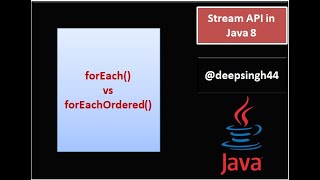 forEach vs forEachOrdered in Stream API Java 8 [upl. by Tigram]