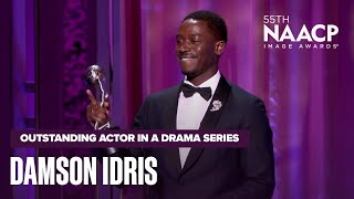 Damson Idris Shines As Winner Of Outstanding Actor In A Drama Series  NAACP Image Awards 24 [upl. by Ahsieni961]