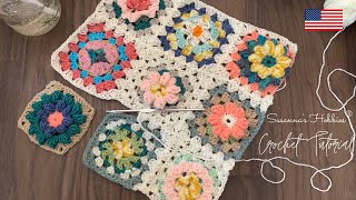 NO MORE ENDS Join All Squares At A Time Join As You Go In The Rows Crochet Granny Squares [upl. by Lepley]