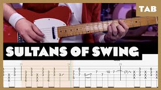 Dire Straits  Sultans of Swing  Guitar Tab  Lesson  Cover  Tutorial [upl. by Ahsirtap]