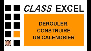 EXCEL  DÉROULER CONSTRUIRE UN CALENDRIER [upl. by Neibaf82]