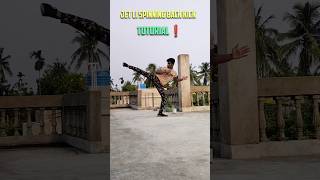 Spinning back kick tutorial ❗ brucelee martialarts mmafighter mma tutorial ufc subscribe [upl. by Lahcym]