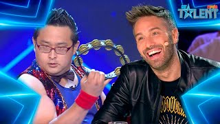 Este JAPONÉS impacta tocando la PANDERETA en su cara  Audiciones 1  Got Talent España 7 2021 [upl. by Proudfoot]