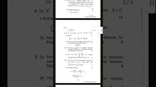 Msc 1st sem math mathematical analysis pyq IGU igu iguexams [upl. by Eelibuj]