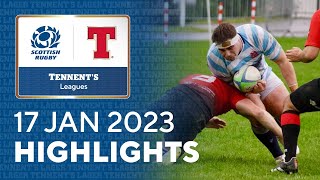 HIGHLIGHTS  Tennents Mens Premiership and National Leagues  17th January 2023 [upl. by Franck193]