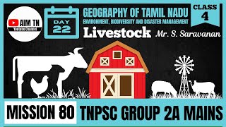 🌎 Geography of Tamil Nadu📍 Class  4  Livestock  Mr SaravananS  Mission 80 [upl. by Alimat]