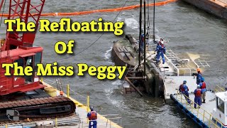 The Refloating of the Miss Peggy Towboat in The Houston Ship Channel After Ship Collision YANGZE 7 [upl. by Wrennie37]