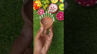 Diya Decoration ideasdiwali decoration making at home youtubeshorts diwalidecoration diya art [upl. by Odlaniger]