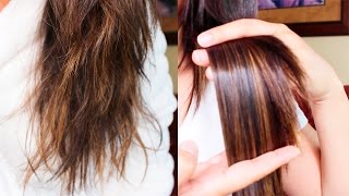 TRATAMIENTO CASERO PARA EL CABELLO SECO Y MALTRATADO CABELLO SIN FRIZZ Y SIN PUNTAS ABIERTAS [upl. by Akehsay427]