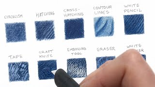 10 Coloring Techniques to create texture with colored pencils [upl. by Aneer]