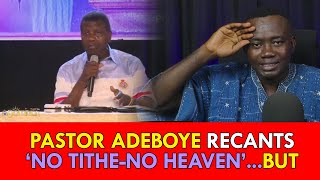 Breaking Pastor Adeboye recants stance on tithe but… [upl. by Sremlahc]