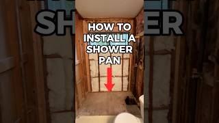 How to Install a Shower Pan  American Home Remodeling bathroomremodel [upl. by Bac]